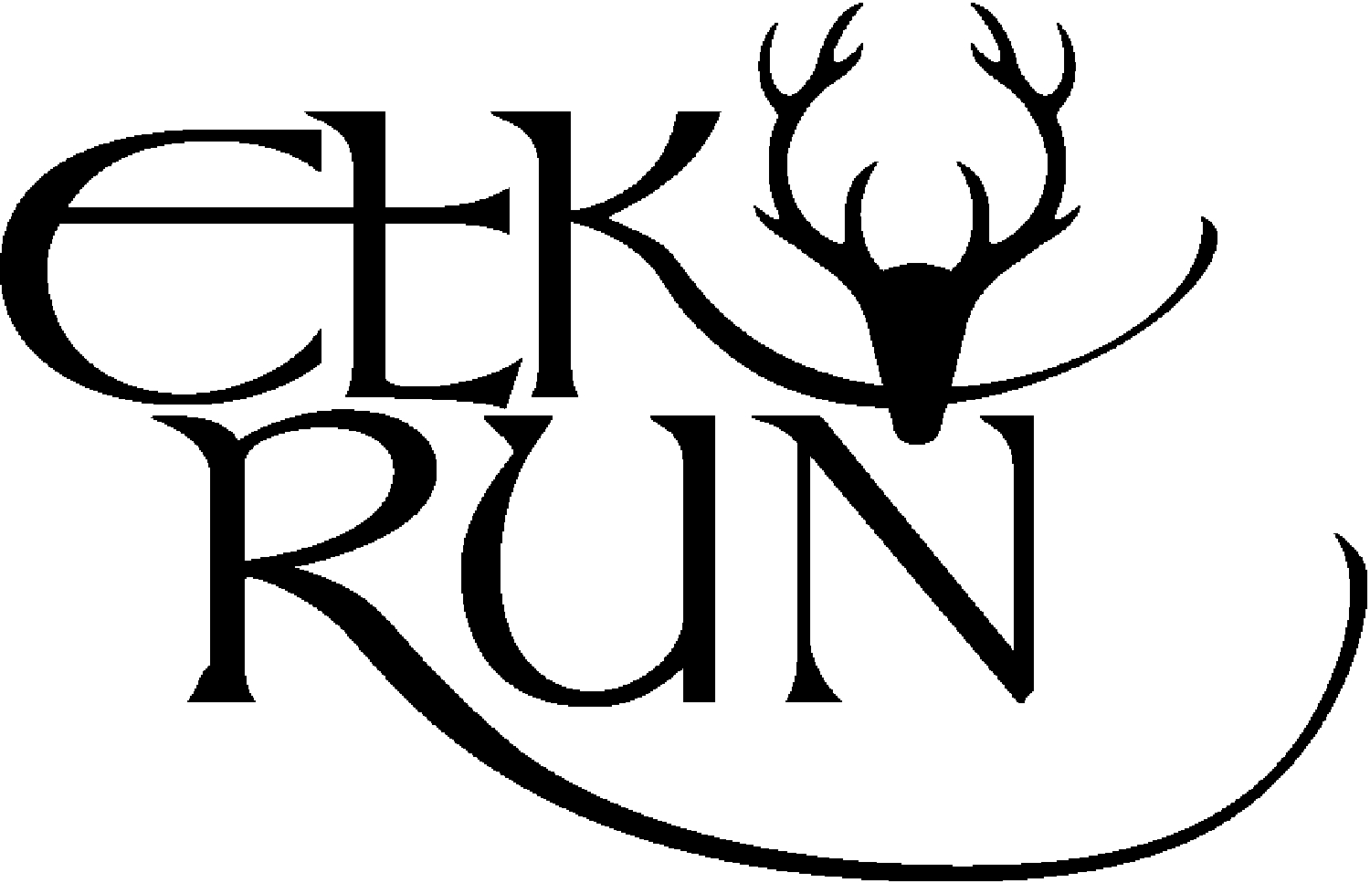 Elk Run Black White logo